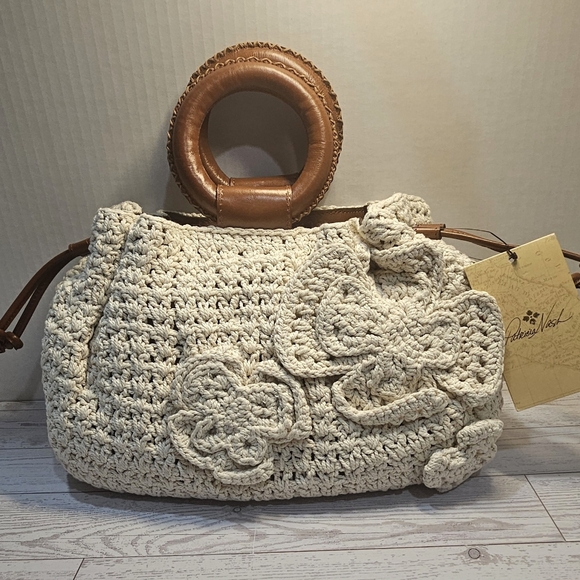 Handbags - The Patricia Nash Carlina Butterfly Crochet Satchel